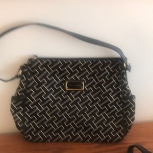 Like new black  and cream T H bag